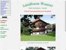 Tablet Screenshot of landhaus-wasner.de